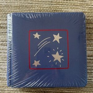 Creative Memories Silver Stars Photo Album 7x7 Scrapbook with Blue Pages ~ NEW